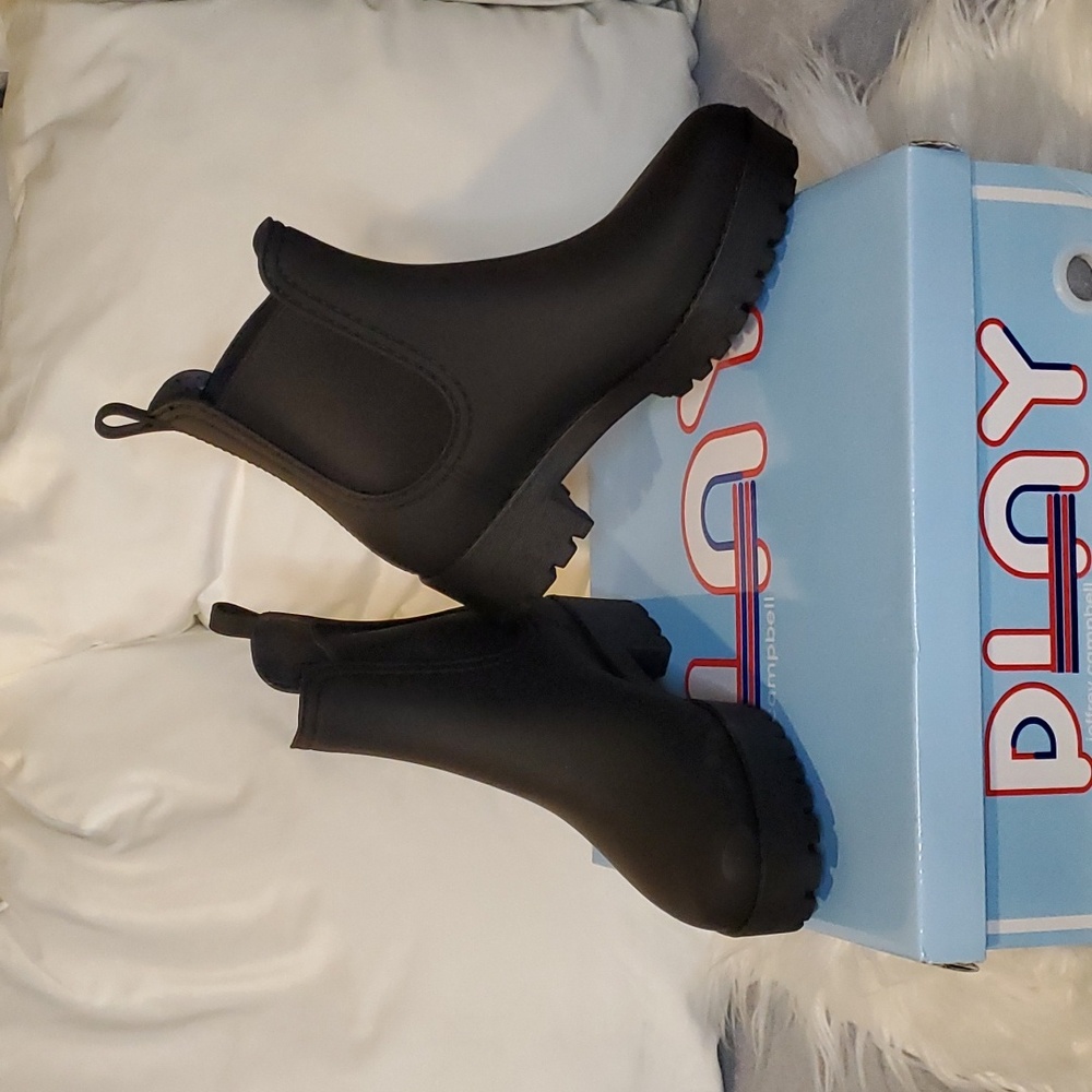NIB Jeffrey Campbell Cloudy Black Matte Boot - Picture 4 of 11
